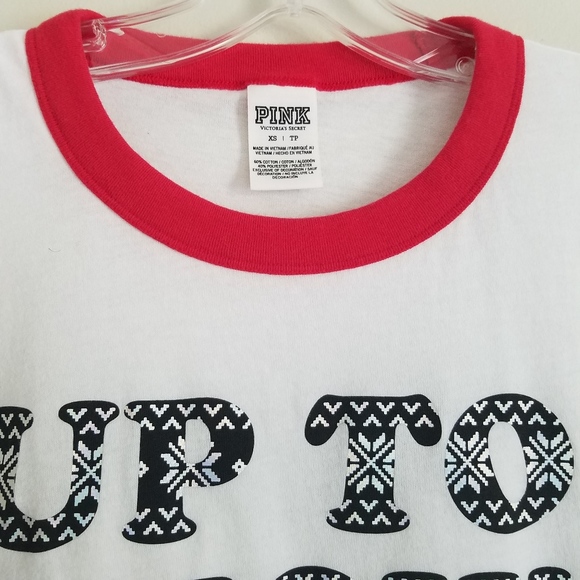 PINK Up To Snow Good Vintage Style Tee - Picture 3 of 4